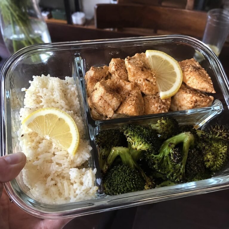 Garlic Butter Chicken and Rice Meal Prep Bowls