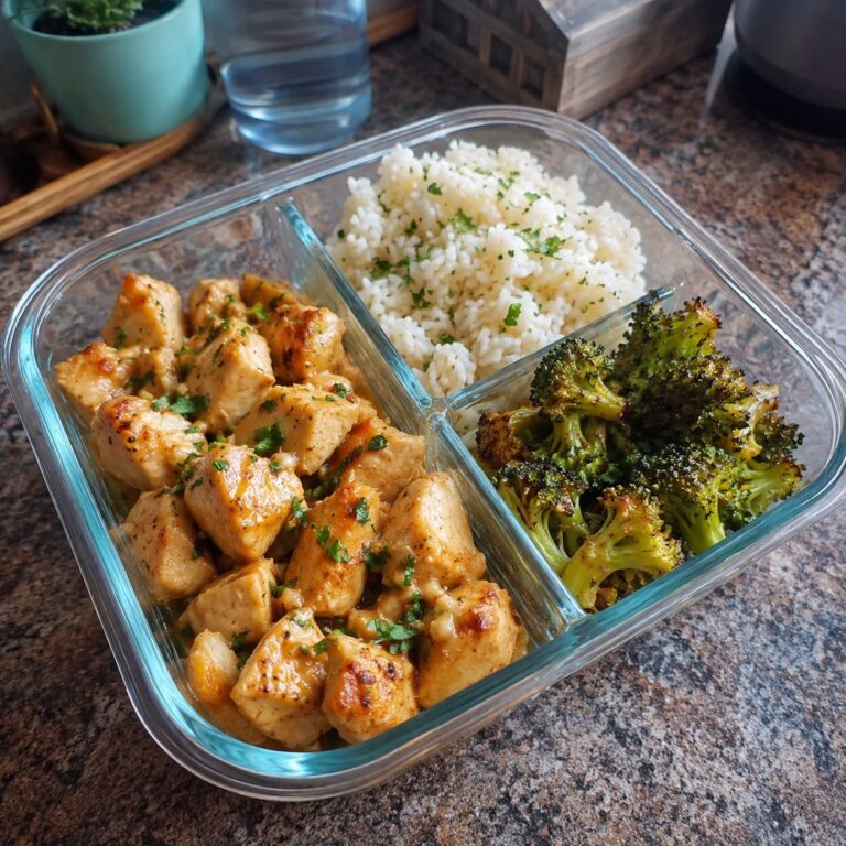 Garlic Butter Chicken and Rice Meal Prep Bowls