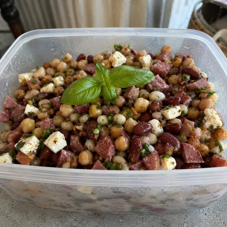 Italian Dense Bean Salad for Meal Prep