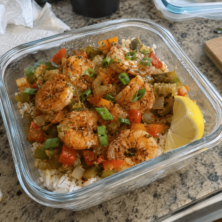 Cajun Shrimp and Rice Meal Prep Bowls